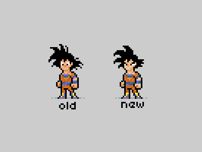 Son Gokū bola de drac dragon ball pixel pixel art son goku update