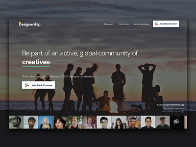 The Designership Homepage brochure clean community design designers designership hero homepage minimal photography ux designer