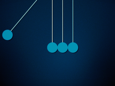 Newton 2d animation cycle graphic infinite rebound