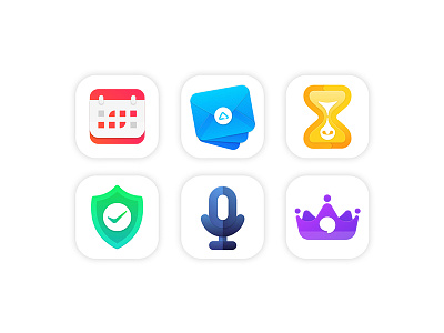 Product Icon Set calendar clean crown icon iconset message secure time voice