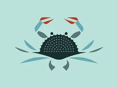 Blue crab blue crab crab crustacean illustration logo maryland modern nature ocean