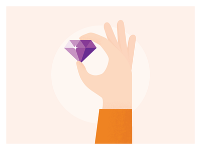 Craftsmanship (2 of 3) diamond drawing google hand illustration material design