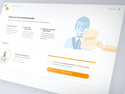 Claim your profile claim flat illustration profile