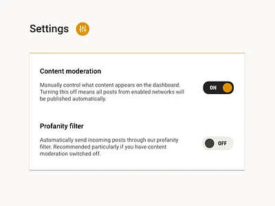 Toggles administration clean settings toggle