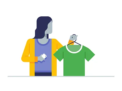 Shoppers Gonna Shop clothes design girl illustration illustrator shopper shopping