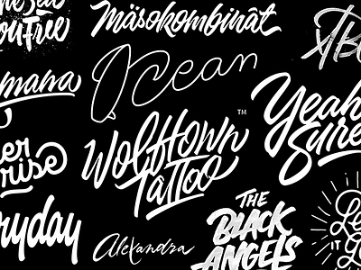 Logos&Lettering collection behance calligraphy collection custom hand lettering hand writing lettering logo logotype logotypes typerface typography