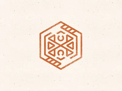 Badge badge branding decorative ethnic hexagon line art logo patterns textiles weaving