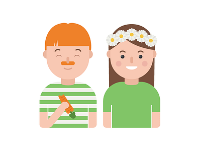 The Veggie Festival - Ruter character design expressions faces illustration vector