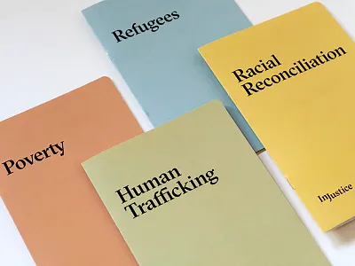 In Justice - Booklets book cover editorial human justice layout poverty race refugee series trafficking typography