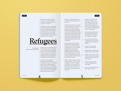 Refugees - Spread editorial grid justice layout refugee spread type typography