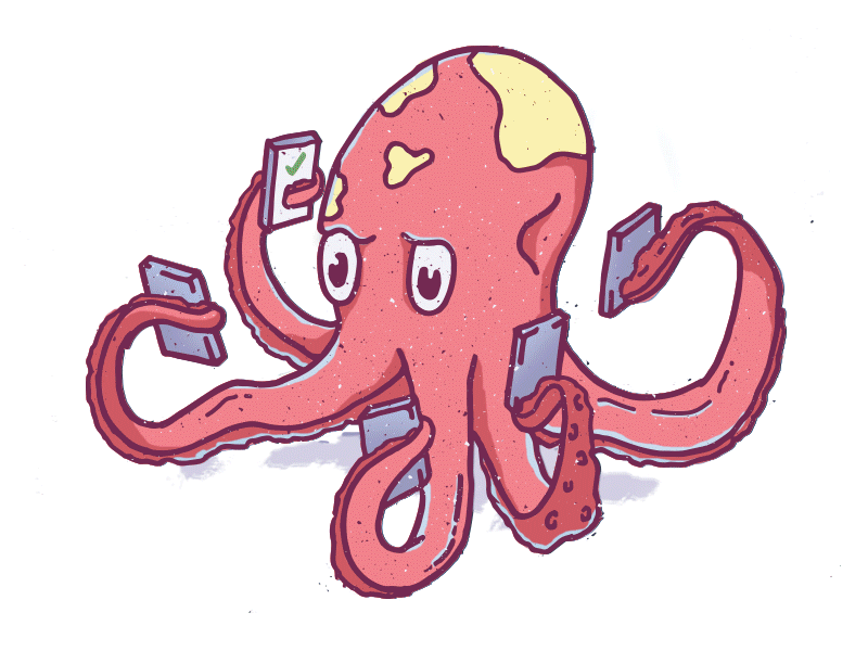 Under The Sea animals experiment gif illustrations octopus texture