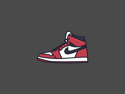 Jordan 1 basketball chicago daily daily challenge icon illustration jordan jordan 1 nike sneakers