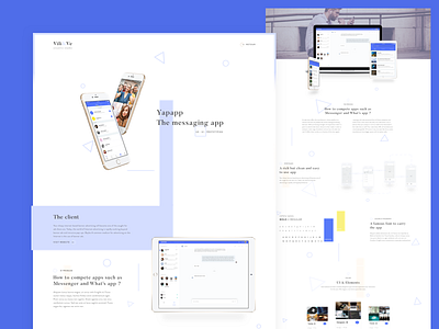 Messaging App Project Page app clean float ui web white