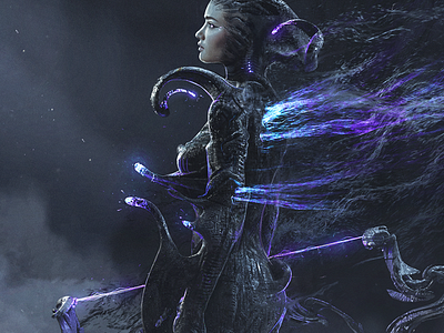 Pulsar Hunter character design concept art illustration