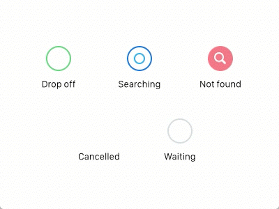 Card status animation app delivery ios map motion principle status stuart tracking