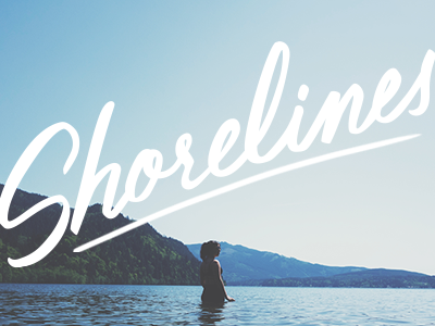 Shorelines cursive font hand lettering handwriting illustrative type lettering magazine masthead script type typography