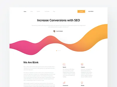 SEO Landing branding colour flat home landing landing page site ui ux web website