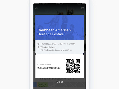 Event Ticket app bookmark eticket event mobile popup ticket ui ux