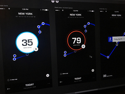 Strafe app design gradient ios iphone location map maps mobile pin ui ux