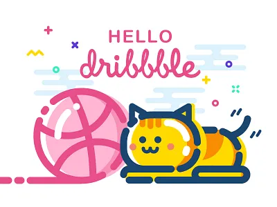 Hello dribbblers! debut first hello dribble illustration shot