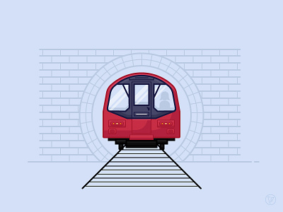 The Tube illustration illustrator london train tube underground united kingdom