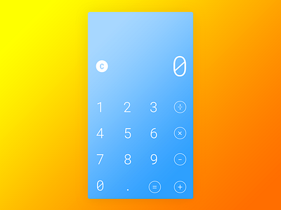 Daily UI #4 bright calculator colorful ui