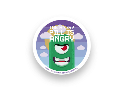 Sticker Design Pill characterdesign design sticker stickerdesign