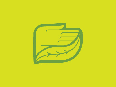 Handleaf green hand handmade icon illustrator leaf logo nature
