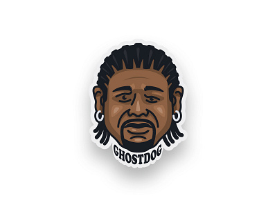Sticker Design Ghostdog characterdesign design forest whitaker ghostdog sticker stickerdesign
