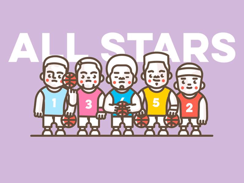 all stars by fyero studio allstars basket basketball chicago fyero la lakers playoffs team