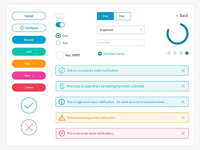 UI Pattern Library colorful design ui ux web