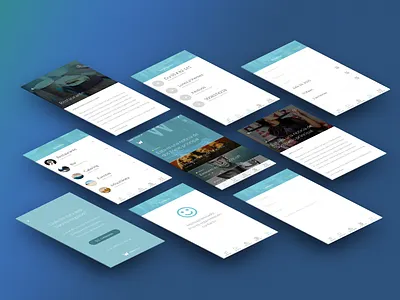 Perspective App Screens Mock Up app blue design diseño ideaware mockup order ui ux