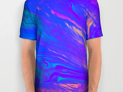 Fire & Water - Shirt Design glitch art graphic art paint