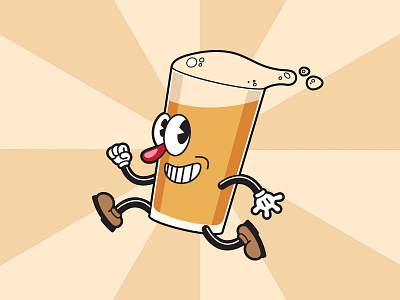 The Pint cartoon character design fun illustration