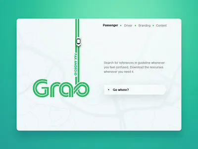 Grab guideline website landing page - Daily UI #003 003 daily dailyui grab grabtaxi sea ui