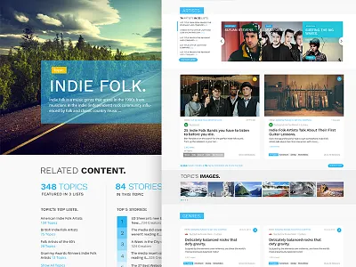 Pvblic website - topic feed content feed web design