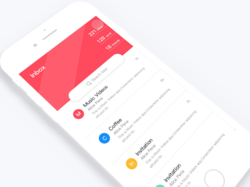 Inbox design interactive