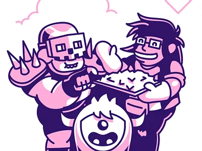 Pigsquad Shirt - Splat, QQ, MAMBC character game game art gun illustration indie jetpack monster pig smoke squad