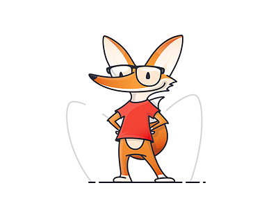 Fennec fox animal character design fennec fox illustration mascot simple