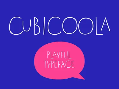 Cubicoola Typeface cubicoola font typeface