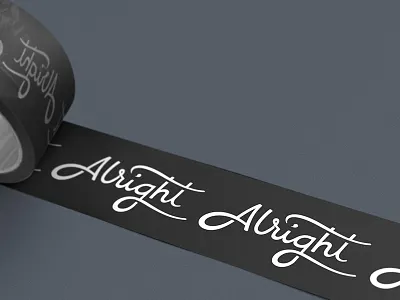 Alright Packaging Tape alright calligraphy packaging stickermule tape typography