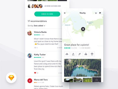 Harmony UI Kit - Spot Details app details free freebie ios kit map mobile reviews sketch ui uikit