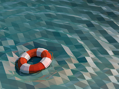 Lifebuoy 3d c4d cinema4d low poly lowpoly polygon