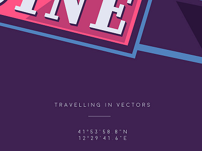 Travelling in vectors city iampommes illustration minimal minimalistic pommes poster rome shadow spots travelling vector