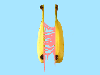 Bananas 2d after effects animation banana cel design frame by frame freelance illustration pastel pink styleframe