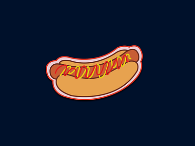 Daily UI #084 - Badge badge daily 100 daily ui 084 food food badge hotdog ui ui 084 ui 100