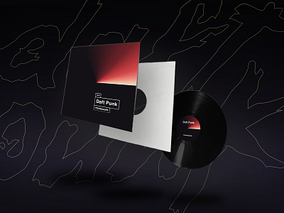 Daft punk minimal artwork artwork daft punk homework illustration minimal vinyl