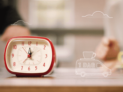 Vroommm animation car clock coffee combination commercial film live action motion graphics van