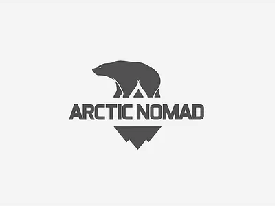 Logo design for an expeditionary tent business concept arctic black and white brand design branding logo concept monochrome negative space polar bear