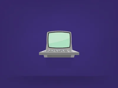 lil' monitor station computer illustration monitor progress vector